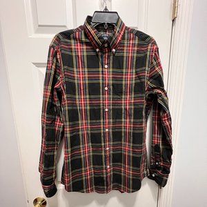 J. Crew Tartan Plaid Slim Flex Casual Button Down Flex Washed Shirt